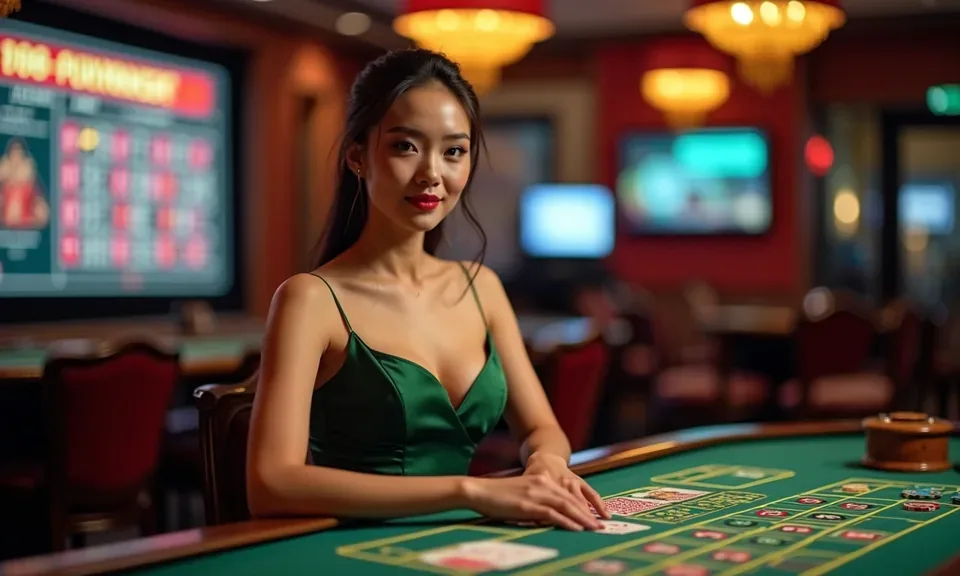 Sảnh bàn với dealer thật
